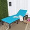 Costway Outdoor Rattan Lounge Chair Chaise Recliner Adjustable Cushioned Patio